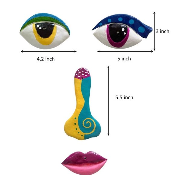 Tree Face Colorful garden decoration Decor Outdoor Fun - Picture 10 of 10